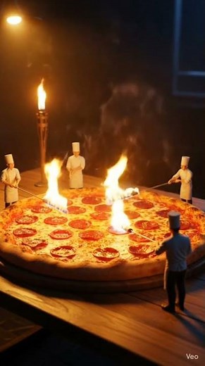 Giant Pizza Lab, Pizza making, Huge pizza, Cooking videos, Food channal
