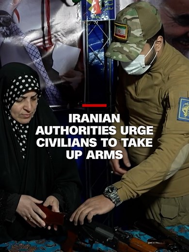 CNN's Matthew Chance reports on nightly rallies in Iran where military kiosks are showing civilians how to use guns amid a state-backed call to arms. CNN operates in Iran with the permission of the Iranian government, as required under local regulations, but maintains full editorial control over what it reports.