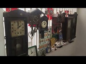ASMR clocks ticking noise:))) My clock collection at 2pm