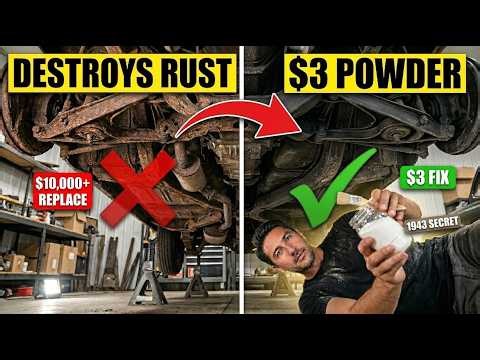 $3 Powder KILLS ALL Car Rust. PERMANENTLY. No Sandblasting. BURIED Since 1943. No Auto Body Shop
