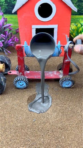 😱 Mini Tractor Making Cement Pillar | Amazing Real Working DIY Machine #shorts #youtubeshorts