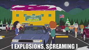 [ Explosions, screaming ]