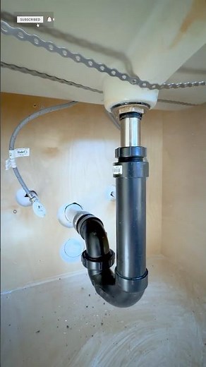 Installing A Sink P-Trap #plumbing #plumber #shorts