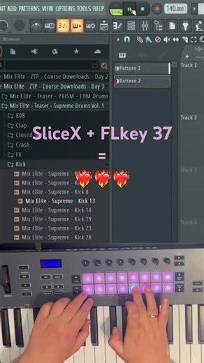 SliceX + Novation FLkey 37: instrument mode #flstudio #flkey37 #slicex