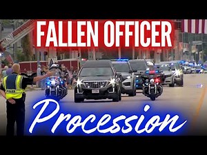 THOUSANDS OF VEHICLES! Fallen Police Officer Phillip Wagner. FUNERAL PROCESSION!! Lorain Ohio.