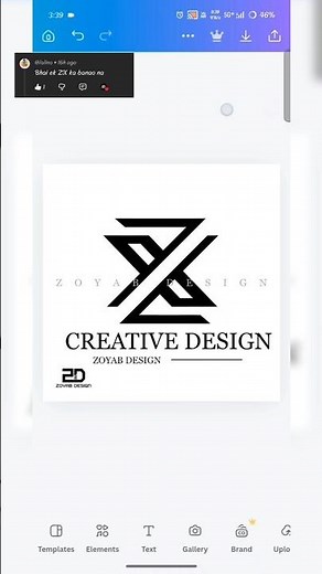 Modern Z Logo Design in Canva | Creative Monogram Logo Tutorial #shorts