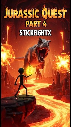 Stickman vs Dinosaur Boss 🦖 Ancient Power Unleashed! | StickFightX #Shorts