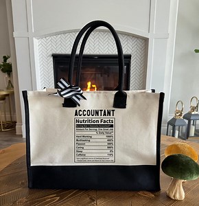 Accountant Nutrifacts Tote Bag, Funny Gift for Accountants, Canvas Accounting Gift Tote, Accountant Graduation Gift Ideas - Etsy