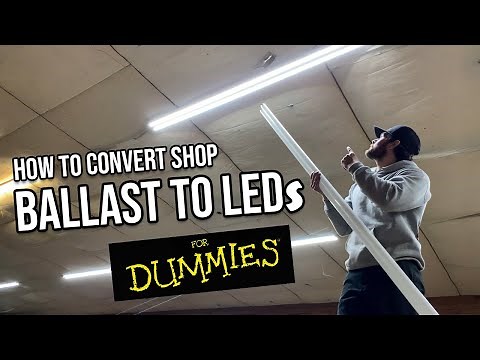 How to convert old ballast shop lights to LEDs! Tutorial for Dummy's