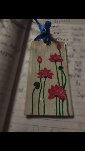 Beautiful Lotus bookmark 📑🤩#trendingshorts #painting