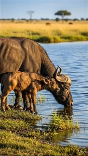 A Python Grabbed a Buffalo… Then This Happened 😱#animal #python #buffalo