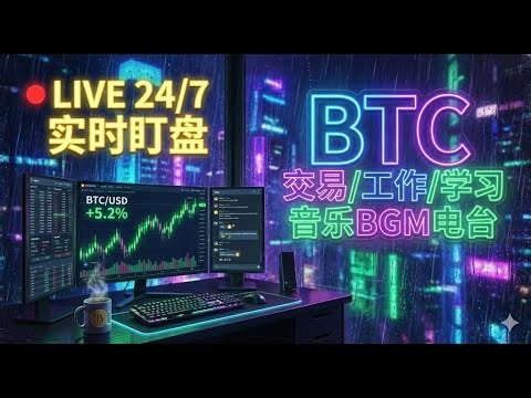🔴 LIVE: BTC 24/7实时行情站 | 交易/打狗/工作/学习音乐Lofi电台 ( 🔴 LIVE: Bitcoin | 24/7 Lofi Radio for Trading & Focus)