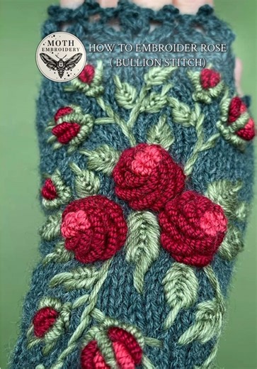 Learn Bullion Knot Stitch to Embroider a Rose