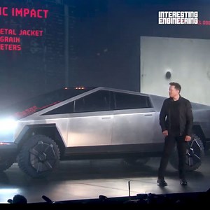 126K views · 2.2K reactions | Elon Musk unveiled long-awaited, cyberpunk-style pickup truck. Via: Tesla | Interesting Engineering | Facebook