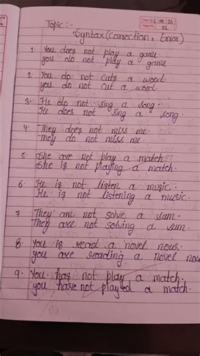 #Syntax#important topic for 11th and 12th class MM 2 BY MANISH PAL ENGLISH GURU GRAMMAR NOTES