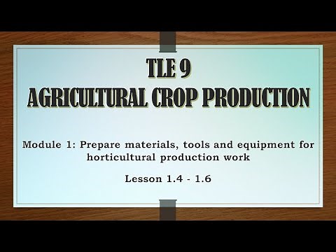 TLE 9 Agricultural Crop Production Lesson 1.4-1.6
