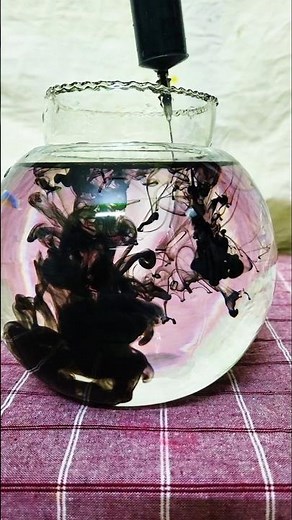 Mesmerizing Black Ink Diffusion in Water | Slow Motion Color Experiment #relaxing