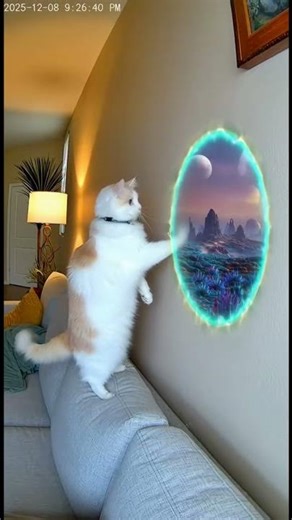 Cat Opens Magic Portal! 🐱✨ Sci-Fi Cat Video | VextroAI