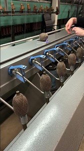 Making Yarn Balls during the finishing stage. #knittingyarn #spinningmill #sustainableyarns #wool