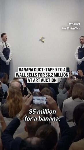 Banana duct-taped to a wall sells for $6.2 million at art auction