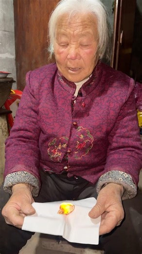 Paper can also wrap fire, but when unfolded it's full of holes. #funny #grandma