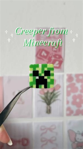 How I make Creeper from Minecraft with pixie beads ✨🌿
