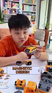 Magnetic Transform Engineering Car Assembled Toys with Storage Box, Toys for Toddlers 3-4 Magnetic Blocks for Kids Age 3-5 4-8 Outdoor Toddler Activities Toys (Engineering Series (35 Pieces))