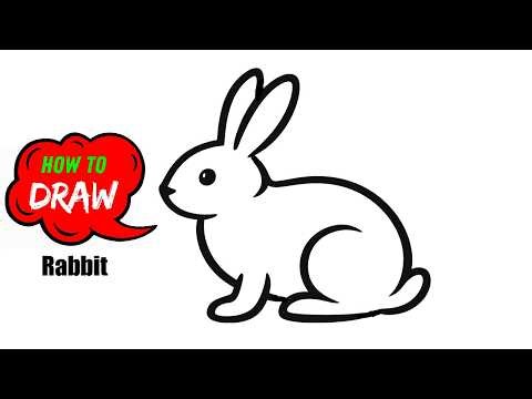 How to Draw a Cute Bunny Rabbit 🐰 | Simple Drawing in 5 Minutes