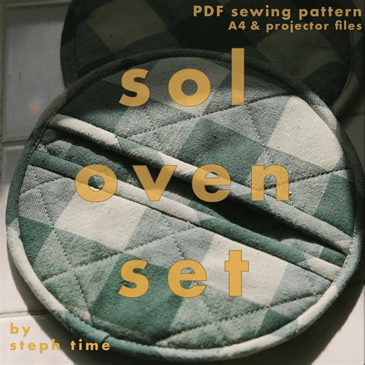 Oven Mitt & Hot Pad Sewing Pattern – Beginner-friendly (PDF Download) - Etsy