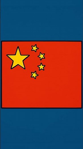 🇨🇳 Discover the Secret Behind China's Flag Colors! #LetsLearn #ytshorts