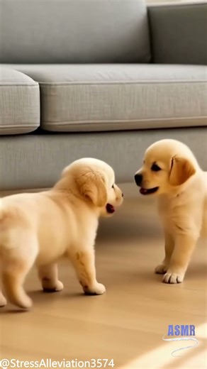 🐾💕 Two Labrador Puppy Brothers Playing by the Sofa Ultimate Stress Relief! 🐶✨