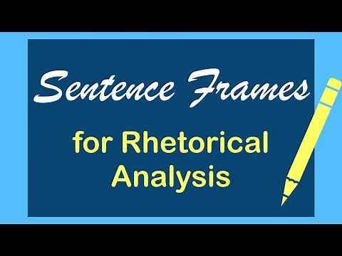 Sentence Frames to Improve Your Rhetorical Analysis Essay | AP Lang Q2 | Coach Hall Writes