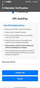Describe the steps for setting up UPI AutoPay for E-Mandate Ver... | Filo