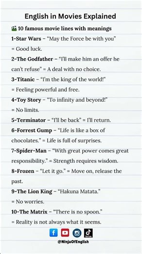 English in Movies Explained | Famous Movie Lines & Their Meanings