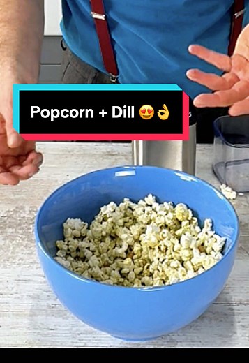 Dill-Popcorn mit Gurken-Gewürz selber machen
