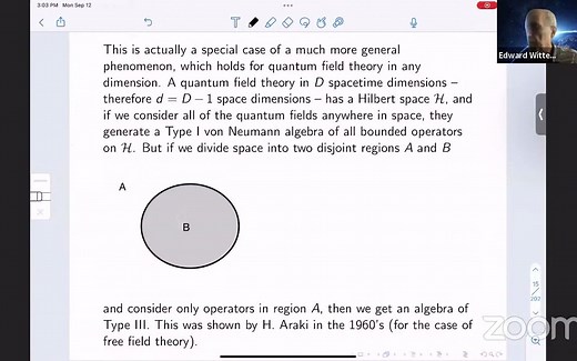 [Edward Witten] An Algebra of Observables for de Sitter Space