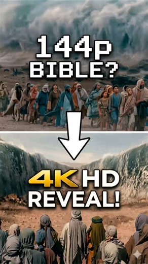 From 144p to 4K: Moses Parting The Red Sea! 🌊#shorts