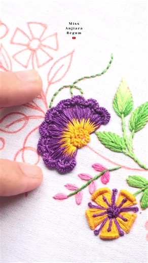Beautiful floral embroidery designs – by Miss Anjiara Begum