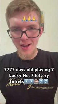 Playing Lucky No. 7 Lottery tickets on my 7,777th day alive. #lottoamerica #classiclotto #lotto