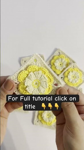 Beautiful 3D Flower Granny Square | Easy Crochet for Beginners