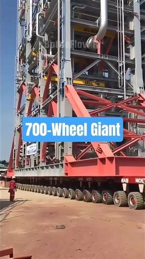 The 700-Wheel Giant That Moves Wind Turbines Across Cities. #shorts