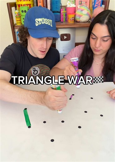 Triangle War: Pine vs Purple Couples Board Game Challenge