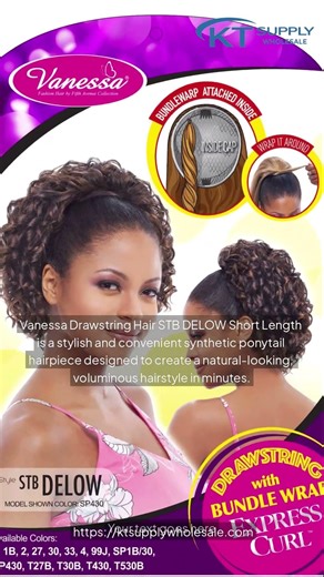Drawstring Ponytail Hair Extension STB DELOW Short