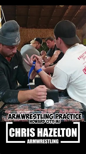 Heavy arm wrestling strap matches while fatigued! The intensity is all about holding on, not pinning. We are dragging each other into deep waters at Matt's Redneck Bar. If you're local and want to learn the sport, message Chris Hazelton to join us. 🔥 #armwrestlinglife #ChrisHazelton | Chris Hazelton Armwrestling