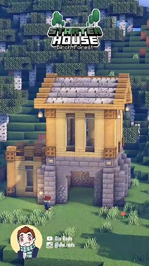 Building a Birch Forest Starter House in Minecraft