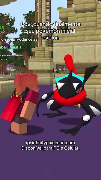 Evolução do Pokémon no Minecraft Pixelmon