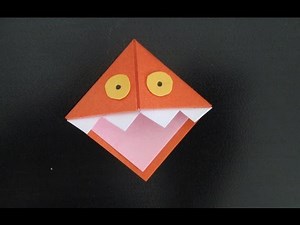 Comment faire un marque page - How to make a bookmark ( Origami facile )