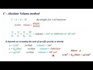 Design of concrete mixture