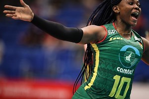 African champions Cameroon 🇨🇲 played for the first time in the 2019 #FIVBWorldCup and certainly made their presence felt. They would often announce their entrance into the arena with a song that conveys their team spirit. This video highlights the celebrations they do on the court after each point. What's next for 🇨🇲? They will try to win an Olympic ticket next month at the Continental Tokyo Qualification Tournament in Yaounde, Cameroon from January 4-9. READ MORE: https://bit.ly/2sZMZ1D WAT