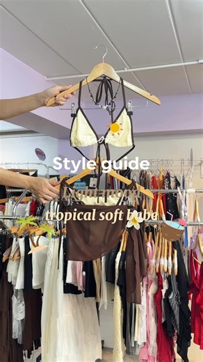 mor on Instagram: "Light mood 🍪🥛 Cookie&cream bikini 250.- freesizeผูกเอง (ฟองน้ำ+25.-) Beach skirt 150.- freesizeผูกเอง Necklace,Hair cilp 30.-/each #morstyleguide"